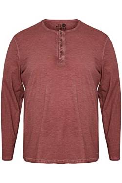 !Solid SDTimur BT Herren Big & Tall Longsleeve Langarmshirt Shirt mit Grandad Ausschnitt, Größe:4XL, Farbe:Wine RED (790985) von !Solid