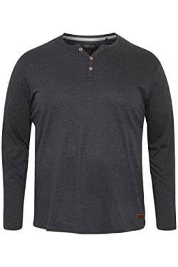 !Solid SDVolko BT Herren Big & Tall Longsleeve Langarmshirt Shirt mit Grandad Ausschnitt, Größe:3XL, Farbe:DAR Grey M (798288) von !Solid