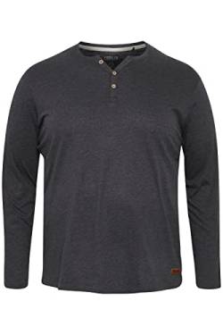 !Solid SDVolko BT Herren Big & Tall Longsleeve Langarmshirt Shirt mit Grandad Ausschnitt, Größe:5XL, Farbe:DAR Grey M (798288) von !Solid