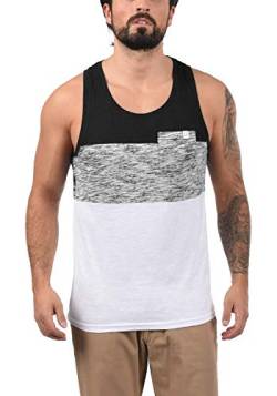 Solid Sion Herren Tank Top mit Streifen und Rundhalsausschnitt aus 100% Baumwolle, Größe:L, Farbe:Black (9000) von Solid