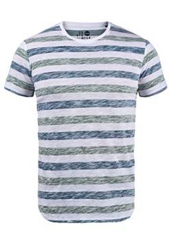 Solid TET Herren T-Shirt Kurzarm Shirt Mit Streifen Und Rundhalsausschnitt, Größe:XXL, Farbe:Creme de Menthe (3017) von Solid