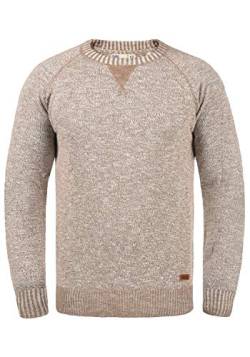 Solid Thian Herren Strickpullover Feinstrick Pullover Mit Rundhals Und Melierung Aus 100% Baumwolle, Größe:L, Farbe:Dune (5409) von Solid