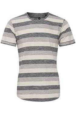 Solid Thicco Herren T-Shirt Kurzarm Shirt Mit Streifen Und Rundhalsausschnitt 100% Baumwolle, Größe:XL, Farbe:Black (9000) von Solid