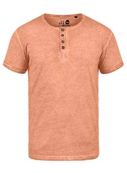 Solid Tihn Herren T-Shirt Kurzarm Shirt Mit Grandad-Ausschnitt Aus 100% Baumwolle, Größe:M, Farbe:Mahog. Rose (4203) von Solid