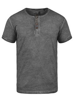 Solid Tihn Herren T-Shirt Kurzarm Shirt Mit Grandad-Ausschnitt Aus 100% Baumwolle, Größe:S, Farbe:Dark Grey (2890) von Solid