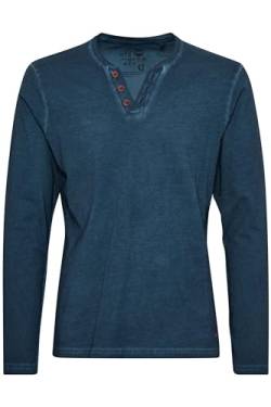 Solid Tinox Herren Longsleeve Langarmshirt Shirt Mit Mit V-Ausschnitt Aus 100% Baumwolle, Größe:M, Farbe:Insignia Blue (1991) von Solid