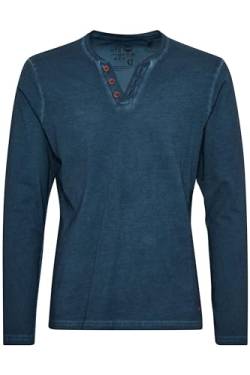 Solid Tinox Herren Longsleeve Langarmshirt Shirt Mit Mit V-Ausschnitt Aus 100% Baumwolle, Größe:S, Farbe:Insignia Blue (1991) von Solid