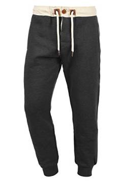 Solid TripPant Herren Sweatpants Jogginghose Sporthose mit Fleece-Innenseite und Kordel Regular Fit, Größe:L, Farbe:Dark Grey Melange (8288) von Solid