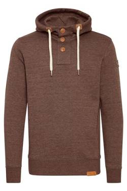 Solid TripStrip Herren Kapuzenpullover Hoodie Pullover Mit Kapuze Knopfleiste Und Fleece-Innenseite, Größe:L, Farbe:Coffee Bean Melange (8973) von Solid