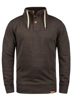 Solid TripTroyer Herren Sweatshirt Pullover Troyer Pulli Mit Stehkragen Und Knopfverschluss, Größe:L, Farbe:Coffee Bean Melange (8973) von Solid