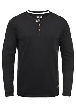 Solid Volko Herren Longsleeve Langarmshirt Shirt Mit Grandad-Ausschnitt, Größe:XL, Farbe:Black (9000) von Solid