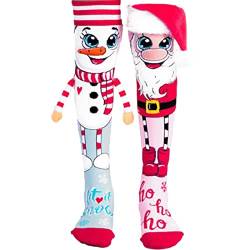 Weihnachten Overknee-Socken Weihnachten Kniestrümpfe Weihnachtsmann Socken Weihnachten Schneemann Socken Weihnachten Socken von Sollee