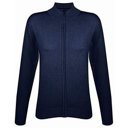 Sols Damen Gordon Strickjacke mit Reißverschluss, V-Ausschnitt, Langarm (XLarge) (Marineblau) von SOL'S