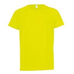 Sols Kinder T-Shirt Sporty, Kurzarm (8 Jahre (128)) (Neon Gelb) von Sols