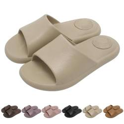 Solutra Badelatschen Damen Herren Wolkenschuhe, Airfoot Rutschfeste Badeschlappen Damen Hausschlappen, Cozy Sliders Weiche Hausschuhe Damen Sommer (Mokka,38/39 EU) von Solutra