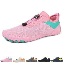 Solutra Barfußschuhe Herren Badeschuhe Damen, Atmungsaktiv Schnell Trocknend Wasserschuhe Damen Aquaschuhe, Unisex rutschfest Schwimmschuhe Damen Strandschuhe (41 EU,Rosa) von Solutra