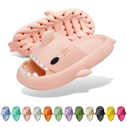 Solutra Hai Hausschuhe Damen Herren, Rutschfeste Cloud Shark Slides Badelatschen, Sommer Shark Slippers für Zuhause Schwimmbad Strand(42/43 EU,Rosa) von Solutra