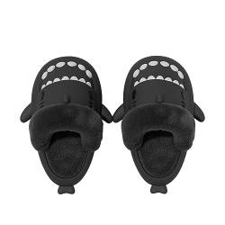 Solutra Hai Hausschuhe Damen Plüsch, Winter Warm Plüsch Shark Slippers, Wasserdicht Hai Schuhe Haifisch Schlappen Pantoffeln für Erwachsener Kinder (Abnehmbares Plüschfutter) von Solutra