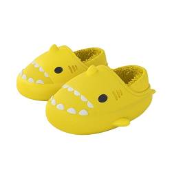 Solutra Hai Hausschuhe Damen Plüsch, Winter Warm Plüsch Shark Slippers, Wasserdicht Hai Schuhe Haifisch Schlappen Pantoffeln für Erwachsener Kinder (Geschlossen) von Solutra