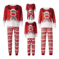 Solutra Weihnachtspyjama Familie Set Rentier,Weihnachts Pyjama Familie Set Weihnachts Schlafanzug, Weihnachten Nachtwäsche Partner für Damen Herren Kinder(Herren,XXL) von Solutra