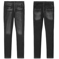 Solvera_Ltd Jeans-Optik Leggings Mädchen Jeggings Extra Lang - Treggings für Teenager - Ideal als Hose Skinny Fit Hosen Optik Jeans Stretch Jeansoptik von Solvera_Ltd