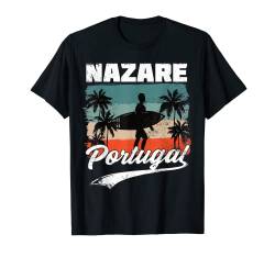 Nazare Portugal Surfen I Retro Surf I Nazare Surfer T-Shirt von Sommer, Strand & Big Wave Surfer I Damen & Herren