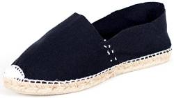 Sommerlatschen Espadrilles, Handmade, Schwarz, Unisex, SL1231, Größe 44 von Sommerlatschen