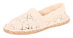 Sommerlatschen Espadrilles, gehäkelte Espadrilles in Natur, Damen, SL1420, Größe 38 von Sommerlatschen