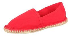 Sommerlatschen Espadrilles, rot, vollgummiert, NEU, Unisex, SL1410-0003, Größe 39 von Sommerlatschen