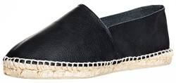 Sommerlatschen Leder Espadrilles, schwarz, Unisex, SL1500 (44) von Sommerlatschen