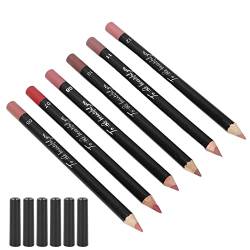 6pcs Lip Liner, Professioneller Wasserdichter Matter Lang Anhaltender Lippenstift, Frauen-Lippenstift (Satz 03) von Sonew