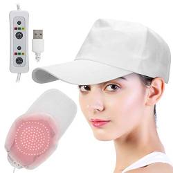 Laserkappe für Haarwuchs, 108 Stück Lampenperlen Haarwuchs Hut Öl Kontrolle Haarausfall Behandlungstherapie Instrument Weißer Hut für Männer und Frauen von Sonew