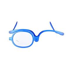 Sonew Vergrößerungs-Make-up-Brille, Make-up-Brille für Vergrößerungsaugen, drehbare Einzellinsen-Brille, unverzichtbares Make-up-Werkzeug für Frauen (Blau, 300) von Sonew