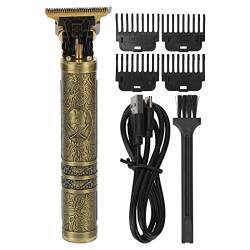 Tragbare Haarschneidemaschine für Männer, Vintage-goldene Gravur, Professioneller Elektrischer Haarschneider, Heim-Haarschnitt-Set, für Friseursalon von Sonew