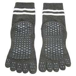 Yoga-Socken für Damen und Herren, Rutschfeste, Schweißabsorbierende Baumwolle, Mittellange Damen-Zehensocken für Yoga, Barre, Pilates, Tanz, Ballett von Sonew