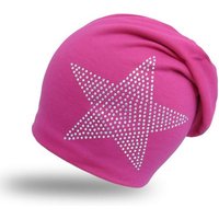 Sonia Originelli Beanie Kinder Fleece Beanie "Stern Strass" Steine Winter Onesize, Jersey-Strick, Fleece von Sonia Originelli