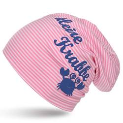 Sonia Originelli Kleinkind Beanie Mütze Baby Kleine Krabbe Maritim Streifen Farbe Rosa von Sonia Originelli