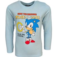 Sonic SEGA Langarmshirt Kindershirt aus 100 % Baumwolle Gr. 104-152cm von Sonic  SEGA
