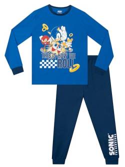 Sonic Schlafanzug | Schlafanzüge Für Jungen | Jungen Pyjama | Blau 128 von Sonic The Hedgehog