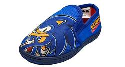 Sonic The Hedgehog, Hausschuhe für Jungen oder Mädchen. Blau, Größe 1 UK,33 EU von Sonic The Hedgehog