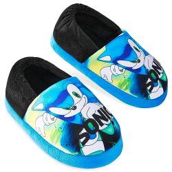 Sonic The Hedgehog Hausschuhe Kinder Jungen - 3D Hausschuhe für Jungen und rutschfeste Sohle in Größe 28-36 (Blau Slip-On, 33) von Sonic The Hedgehog