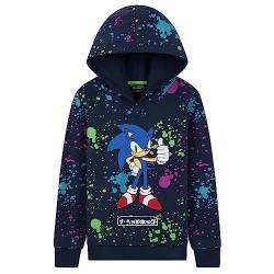 Sonic The Hedgehog Hoodie Kinder Jungen 4-12 Jahre Hoodie Jungen Jugendliche Coole Kapuzenpullover Unisex (Marineblau, 5-6 Jahre) von Sonic The Hedgehog