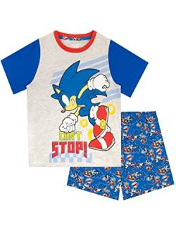 Sonic The Hedgehog Jungen Schlafanzug Blau 122 von Sonic The Hedgehog