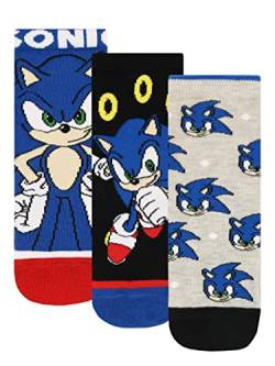 Sonic The Hedgehog Jungen Socken Packung mit 3 Mehrfarbig 24-26 von Sonic The Hedgehog
