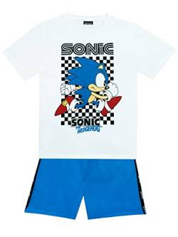 Sonic The Hedgehog Jungen T-Shirt und Shorts Set Kinder Gaming Outfit Blau 110 von Sonic The Hedgehog