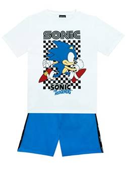 Sonic The Hedgehog Jungen T-Shirt und Shorts Set Kinder Gaming Outfit Blau 122 von Sonic The Hedgehog