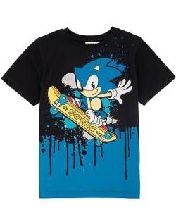 Sonic The Hedgehog Kids T-Shirt Boys Charakter Skating Black Top von Sonic The Hedgehog