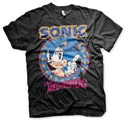 Sonic The Hedgehog Offizielles Lizenzprodukt Herren T-Shirt (Schwarz), XL von Sonic The Hedgehog