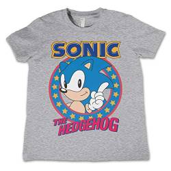 Sonic The Hedgehog Offizielles Lizenzprodukt Kinder T-Shirt (Heather Grau), 9-10 Jahre von Sonic The Hedgehog