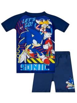 Sonic The Hedgehog Schwimmanzug Kinder | Badeanzug Kinder Jungen | Zwei Stück Schwimmanzug Jungen | Blau 116 von Sonic The Hedgehog